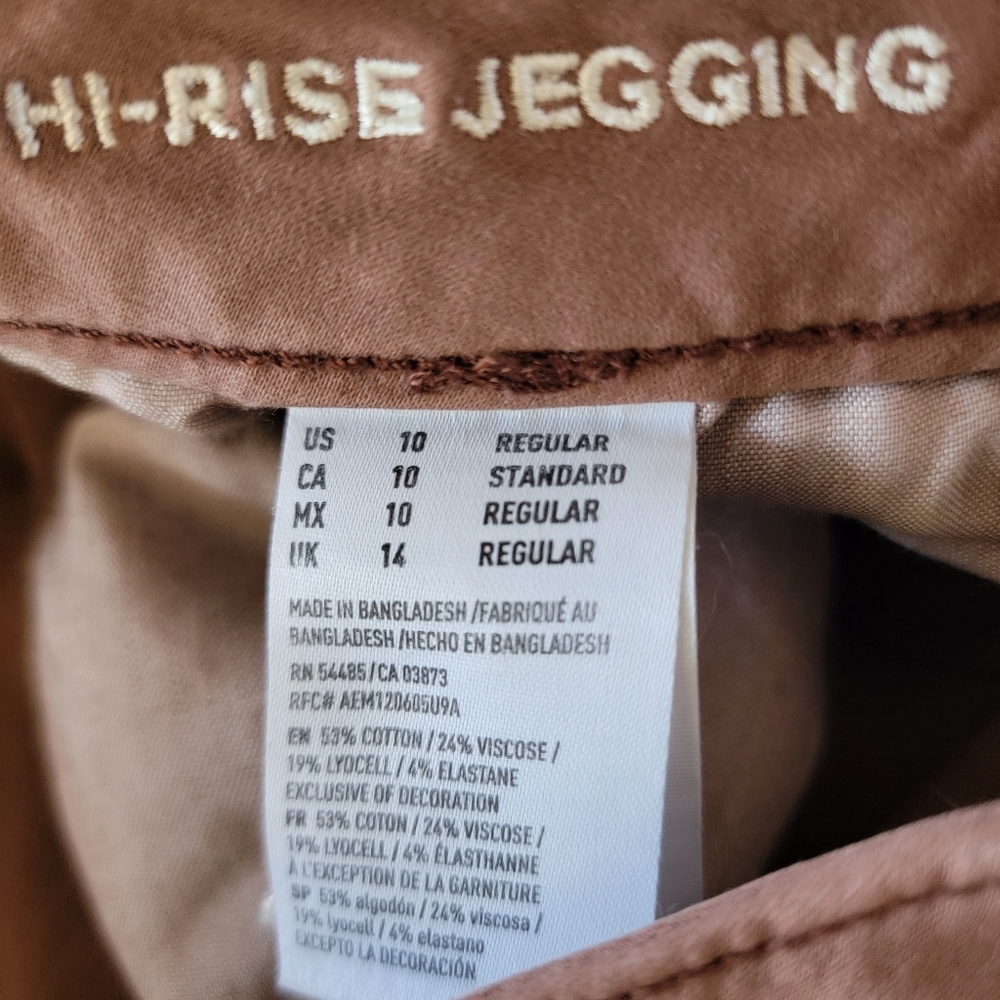 American Eagle Distressed Jeans Zipper Pockets Hi-Rise Jegging Super Stretch 10 - Picture 10 of 11